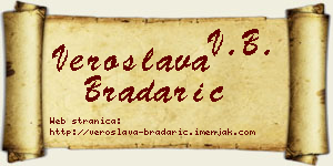 Veroslava Bradarić vizit kartica